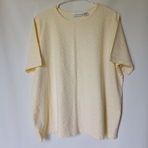 Croft & Barrow Womens Short Sleeve Tee Shirt 1X ColorYellow